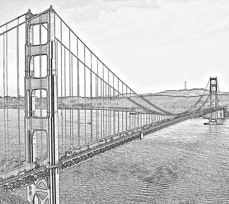 Деревянный мост сбоку перспектива