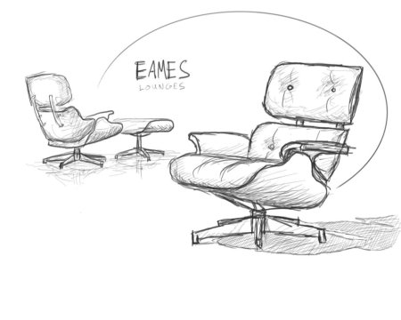 Кресло Lounge Chair чертёж