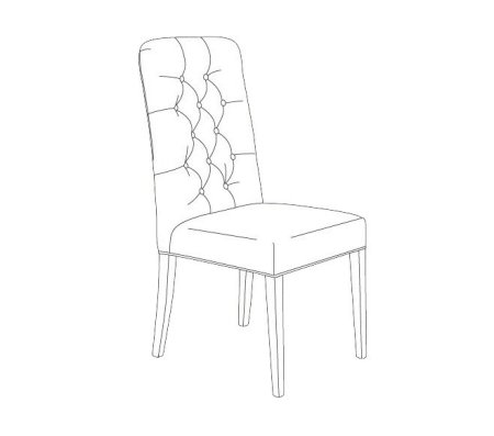 Стул со спинкой набросок