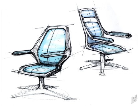 Скетч кресла сбоку