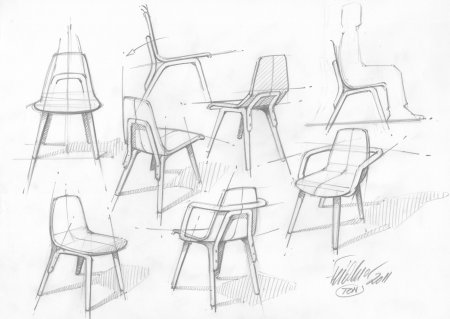 Перспектива стула сзади