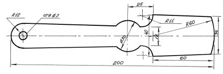 Чертеж кухонной лопатки