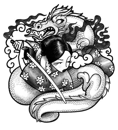 Гейша Irezumi