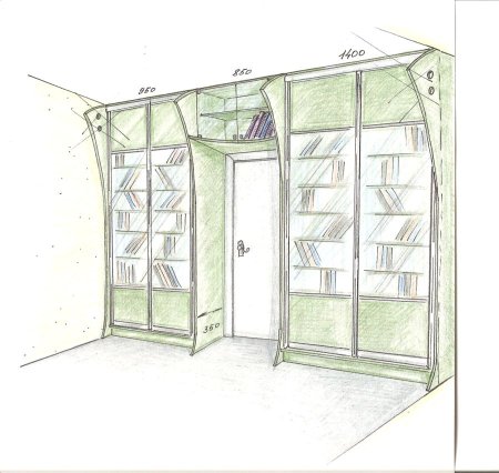 Зарисовка шкафа купе