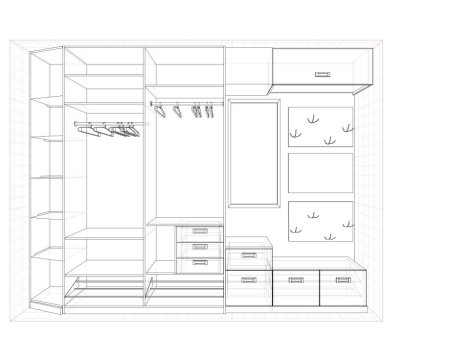 Эскиз шкафа в прихожую