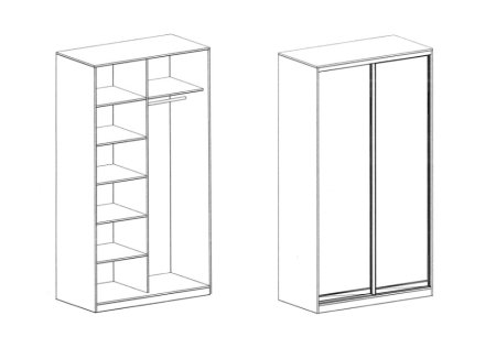 Шкаф Версаль купе 1500 *1500