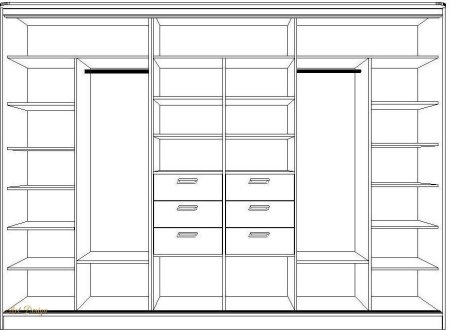 Шкаф купе наполнение ширина 3000см