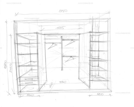 Эскиз шкафа купе
