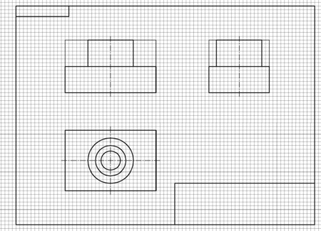 Черчение деталь с отверстием