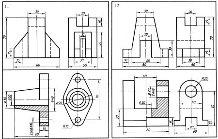 Увеличенный вид на чертеже