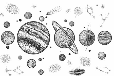 Планета зарисовка
