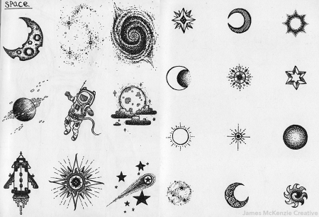 Тату планеты эскизы