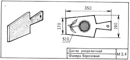 Чертёж разделочной доски технология
