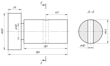 Черчение эскиз детали с выполнением сечений
