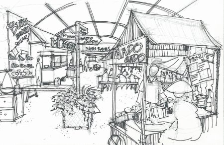 Рисунок старого рынка