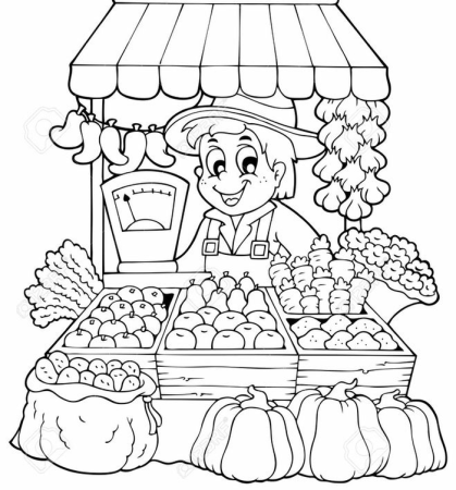 Ярмарка раскраска для детей