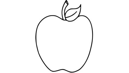 Яблоко карандашом