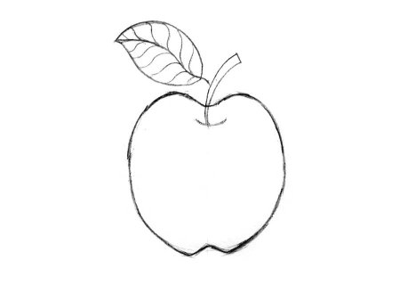 Яблоко гравюра