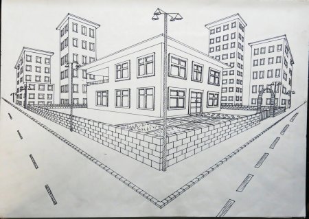 Рисунки городского эскиза (50 фото)
