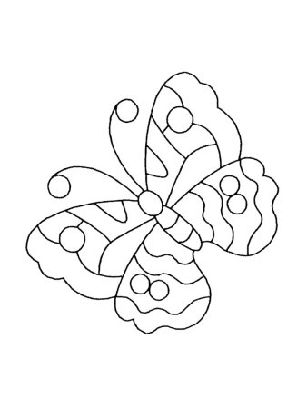Бабочка раскраска для малышей