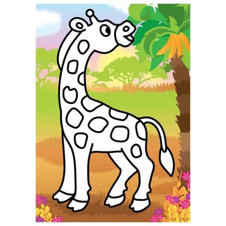 Раскраска пластилином Каляка Маляка жители Африки