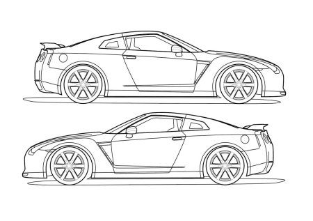 Nissan GTR r35 чертеж