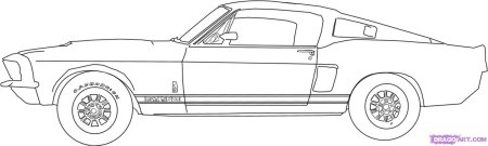 Форд Мустанг gt 500 1967 вид сбоку