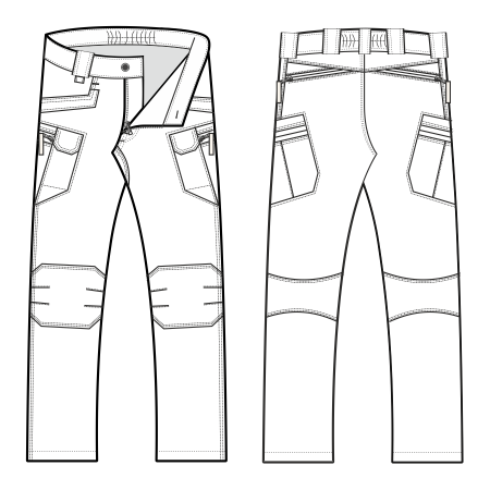 Технический эскиз брюк