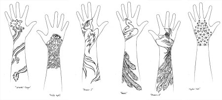 Эскизы тату на руку от локтя до кисти