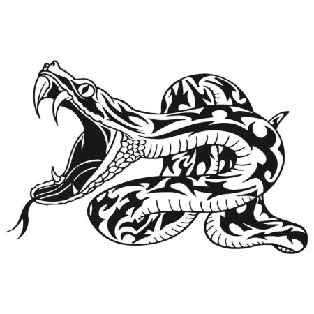 Тату змея трайбл
