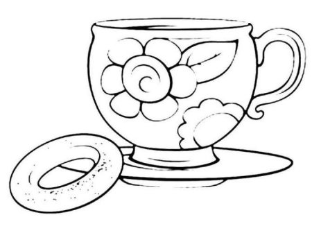 Орнамент на посуде раскраска