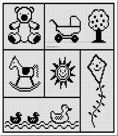 Жаккард кошачьи лапки схема
