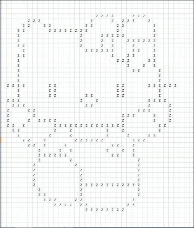 Зигзаг бабушкиным квадратом схема