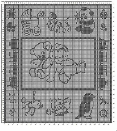 Теневой узор спицами машинки