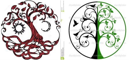 Растительный орнамент на дереве