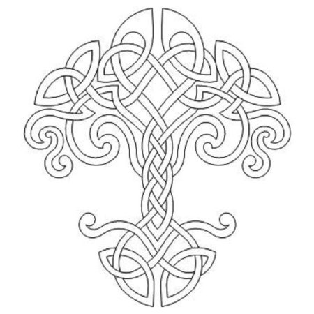 Кельтские узоры дерево Иггдрасиль