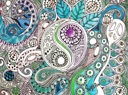 Хиппи узор пейсли