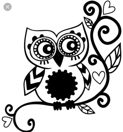 Сова трафарет