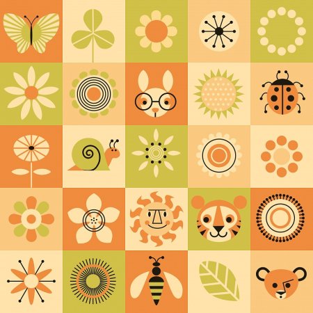 Детский орнамент вектор