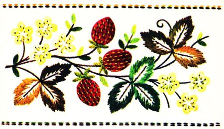 Орнамент из цветов и листьев