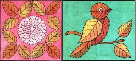 Орнамент из осенних листьев