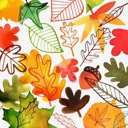 Узоры из листьев деревьев