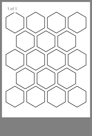 Трафарет Гексагон