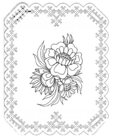 Эскиз салфетки с вышивкой