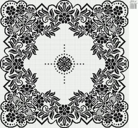 Вышивка монохромного орнамента