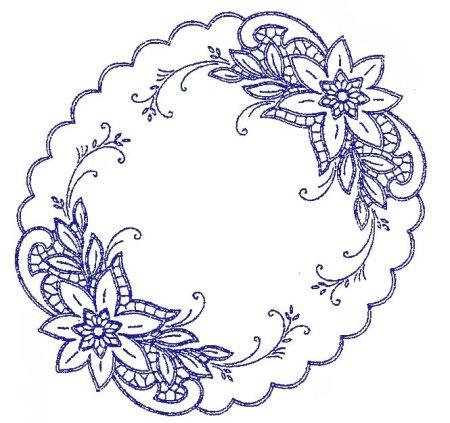 Салфетки вышитые Ришелье