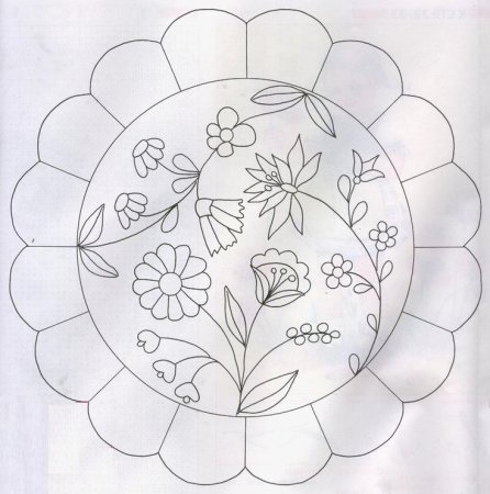 Выполните эскиз орнамента для вышивания салфетки