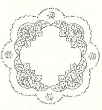 Схема Ришелье салфетки круглой