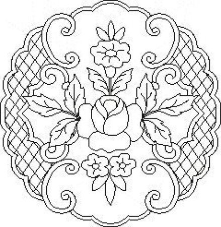 Вышивка Ришелье в точечной росписи