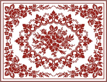 Цветочный ковер вышивка